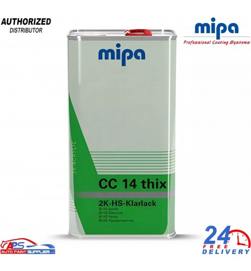 MIPA CC14 THIX 2K HS Clearcoat Lacquer 5Ltr - High Gloss Durable Finish